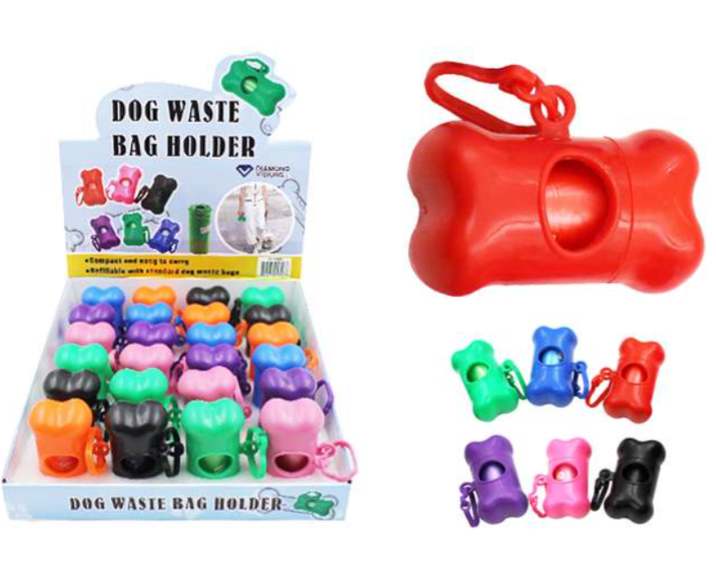 Dog Waste Bags & Holders - Assorted Colors